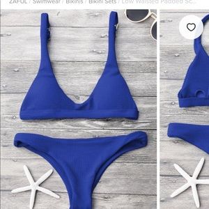 Zaful Blue Bikini Top